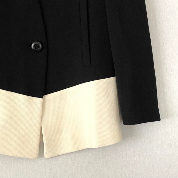 Escada Virgin Wool Blazer Colour Block in Black & White - Picture 5 of 14